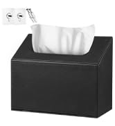 Hand Towels Box Cover,PU Leather Wall-Mounted Tissue Box Cover Holder Compatible with Kleenex Dis...