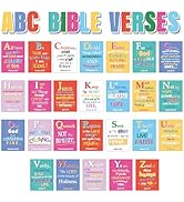 29Pcs ABC Bible Verse Poster Christian Scripture Bulletin Board Sunday School Classroom Decoratio...