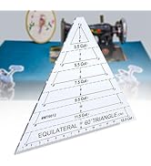 Hilitand 60 Degree Equilateral Triangle Quilting Ruler, Transparent, 5*30cm/1.97*11.81in, Plastic...