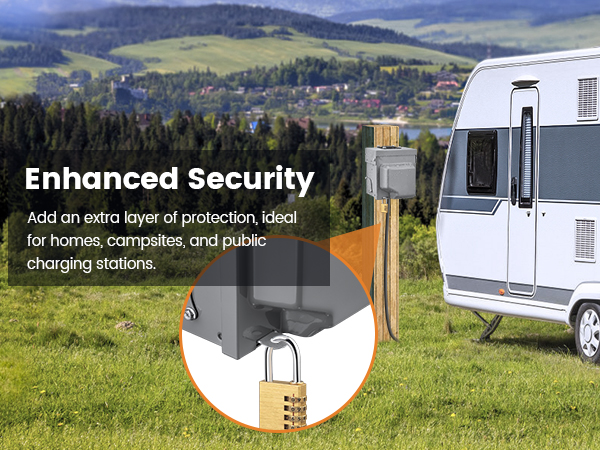 30 AMP RV Outlet Box Lockable
