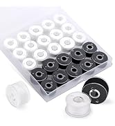 UzecPk Sewing Thread Kit, 25 Pcs Bobbins for Sewing Machine, Embroidery Bobbin Thread Size A SA15...