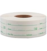 L LIKED 500 Stickers Use by 1 x 2 Inch Dissolvable Labels for Food Containers Prep roll of 500 (G...
