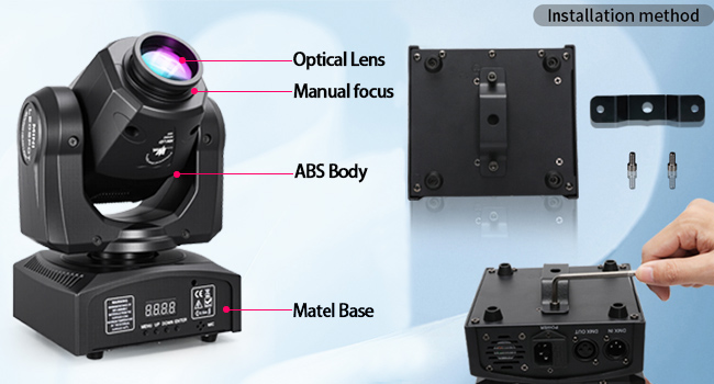 Metal base and abs body , including manual focus, Optical Lens.