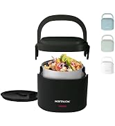 Nostalgia Portable 20-Ounce Electric Heated Lunch Box – Travel Size 2.5 Cup Capacity for Soup, Ch...