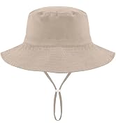 Doitory Sun Hat for Kids,Bucket Hats Boys Girls,Summer Beach Fishing Safari Hat,with UPF 50+ Sun ...