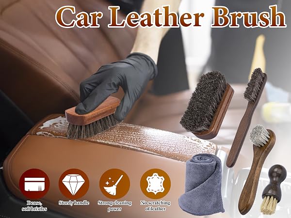 Leather Brush Car Detailing