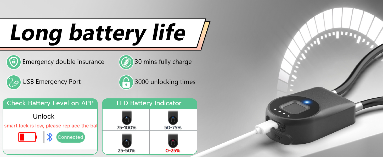 Foxlock Fingerprint Cable Lock