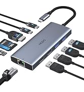 USB C Multiport Adapter for MacBook Pro/Air,10-in-1 Mac Dongle Accessories Hub with Type C to HDM...