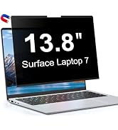 LUSA DESIGN 13.8 Inch Magnetic Privacy Screen for Microsoft Surface Laptop 7, Removable Anti Glar...