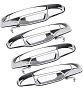 FAERSI 4pcs Outside Exterior Door Handle Front Rear Driver & Passenger Side Replacements for Cadi...