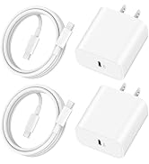 20W Fast Charger for iPhone 17/17 Pro Max/Air/16/16 Pro Max/16 Plus, iPad Pro 13/12.9/11 inch, iP...