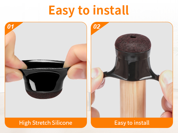 Chair Leg Floor Protectors for Hardwood Floors Furniture Feet Silicone Covers Rubber Caps Felt Pads