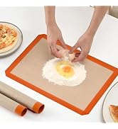 Luckyiren 2-Pack Silicone Baking Mats – Non-Stick Reusable BPA-Free Oven Liners, 100% Food-Grade ...