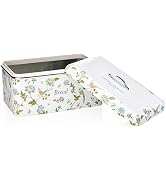 Laura Ashley Elveden White Large Bread Box for Kitchen Countertop,Breadbox | Durable Bread Storag...