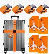 4 Pack Luggage Straps Suitcase Belts Silicone Luggage Tags Travel Suitcase Tags Travel Accessories