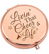 Cheer Gifts for Girls Sister Cheerleading Gift Compact Makeup Mirror for Women Cheer Gifts for Te...