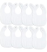 Comfy Cubs Muslin Bibs for Babies, Pack of 8 - Soft and Highly Absorbent, Feeding, Drool and Teet...