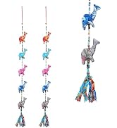 Set of 2 Designer Door Hanging Colorful Decorative 5 Fabric Camel String for Indian Traditional F...