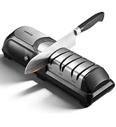 Kitchen Professional Electric Knife Sharpener: 3-Stage 100% Diamond Abrasives Knife Sharpeners wi...