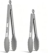 EEKEDO Tongs for Cooking, 600ºF High Heat-Resistant Stainless Steel Kitchen Tongs