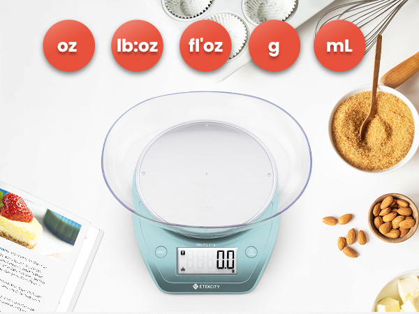 Switch between 5 units to use your preferred unit of measurement.