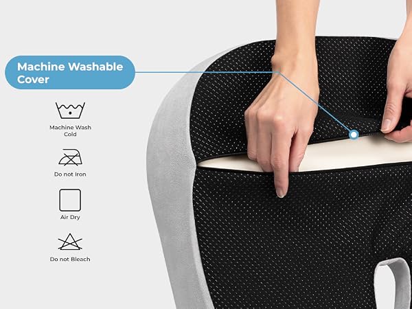Seat Cushion Pillow - Machine Washable Cover
