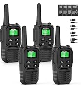 MaxTalker Walkie Talkies Long Range for Adults, MT10 Rechargeable Walkie Talkies 4 Pack with 22 F...