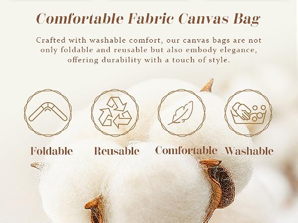 Aesthetic Cotton Tote Bag for Women