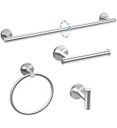 Luxbaro 24 Inch Bathroom Hardware Set, Brushed Nickel Bathroom Accessories, Modern Towel Bar Set ...