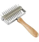 EVEDMOT Pizza Dough Docker Roller Stainless Steel, Pizza Pin Puncher Dough Hole Maker with Wood H...