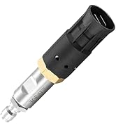 JOEJET Adjustable Downstream Soft Wash Nozzle, Twist Nozzle Range 0 to 60 Degree, 1/4 Inch Quick ...