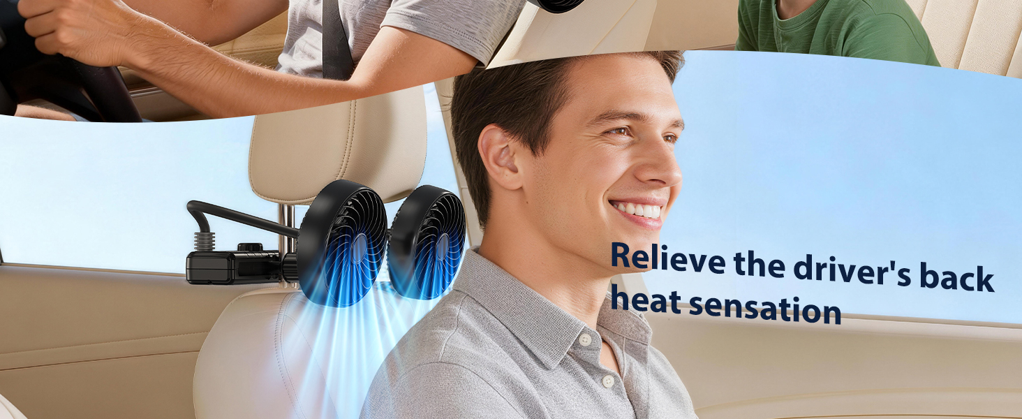 xuenair car fan usb has sturdy flexible hose arms for a more stable hovering angle