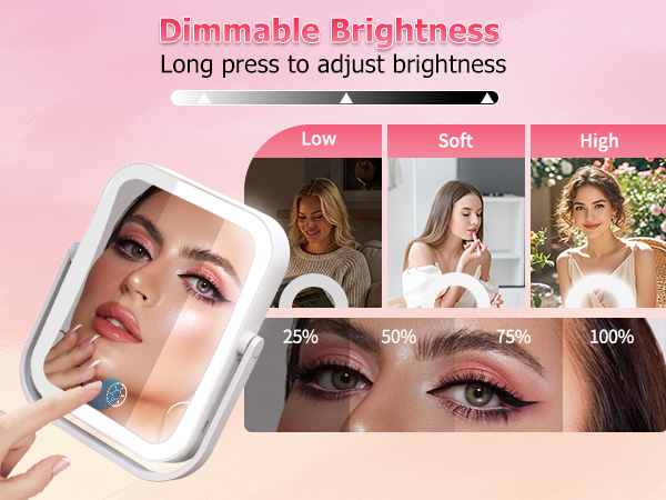 portable lighted makeup mirror