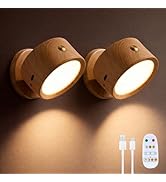 Horta USB Rechargeable Wall Light 2 Pack,360° Rotatable Magnetic Wall Light,Adjustable Wall Light...