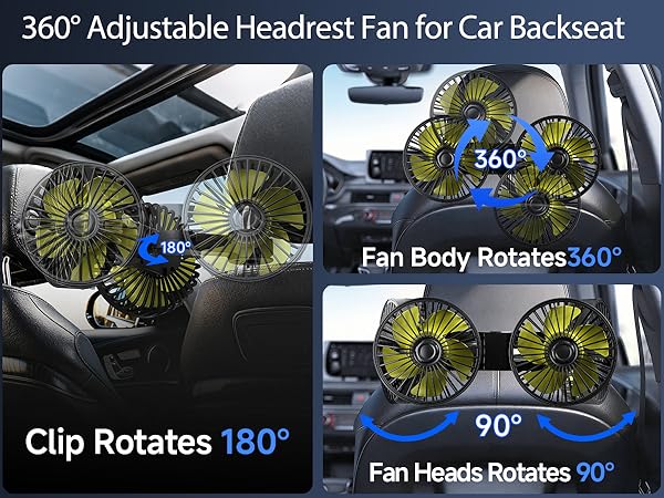headrest fan for backseat