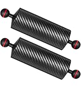 MINIFOCUS 2PCS Carbon Fiber Underwater Float Arm, D60mm, 8'', Aquatic Arm, Buoyancy Provided 300g...