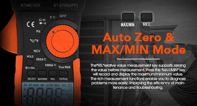 smart ampmeter voltmeter clamp on Ammeter current volt ampere resistance continuity electrical