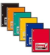 KAISA 70 Sheet 1-Subject Wirebound Notebook Spiral Notebooks, College Ruled 10.5x8 Spiral Noteboo...