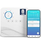 tolviviov Smart Sprinkler Controller, 8-Zone Indoor WiFi Irrigation Controller, App Enabled, Simp...