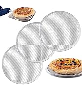 RHBLME 3 Pack Aluminum Alloy Pizza Baking Screen, 12 Inch Pizza Screen Restaurant-Grade Baking Sc...