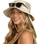SENWAI Womens Sun Hat Outdoor UV Protection Foldable Packable Bucket Hat with Detachable Neck Fla...