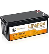 12V 300Ah Lithium LiFePO4 Battery, 8000+ Deep Cycles Lithium Batteries with 200A BMS, Max 3840Wh ...