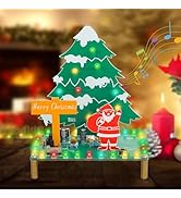 BANRIA DIY Christmas Tree Soldering Kit– Santa Xmas Tree Soldering Project Kit with RGB LED & Mus...