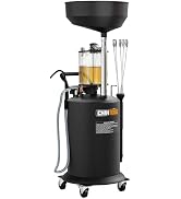 TrainBoy Waste Oil Drain Tank 18.5 Gallons Fortable Oil Lift Drain Extractor & Collector Kit Pneu...