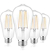 PARTPHONER LED Light Bulbs Dimmable Vintage Edison Bulb, E26 LED Bulb 60W Equivalent 720 Lumens, ...