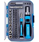 68 Piece MECHMAX Ratcheting Screwdriver Bits & Socket Set, Magnetic Bits with Storage Case for Ho...