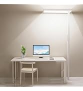NovoLido 8000LM LED Floor Lamp, 100W Eye-Caring Reading Standing Light, 4000K Dimmable Natural Da...