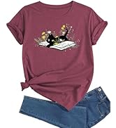 J&DHUASHA Women's Shirt Funny Graphic Tshirt Casual Short Sleeve Tee Tops