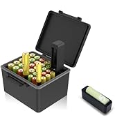 Hard Case for AA AAA Battery with Tester Checker,34 Slots Battery Storage Organizer for 20 AA and...