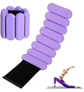 Wrist Ankle Weights for Women, Adjustable Ankle Weights Strength Training Silicone Bracelets Work...
